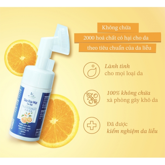 sữa rửa mặt tinh chất cam 4