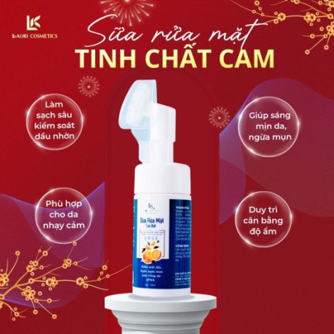 sữa rửa mặt tinh chất cam Tết 2025
