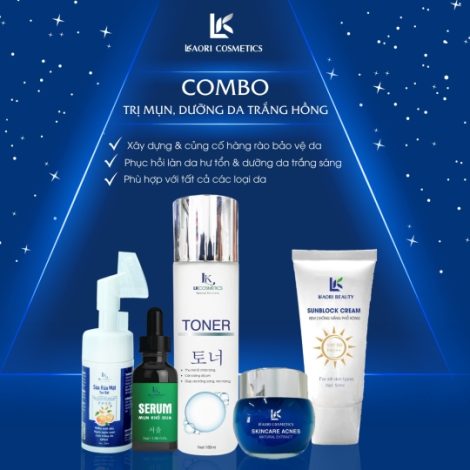 COMBO TRỊ MỤN - DƯỠNG DA TRẮNG HỒNG
